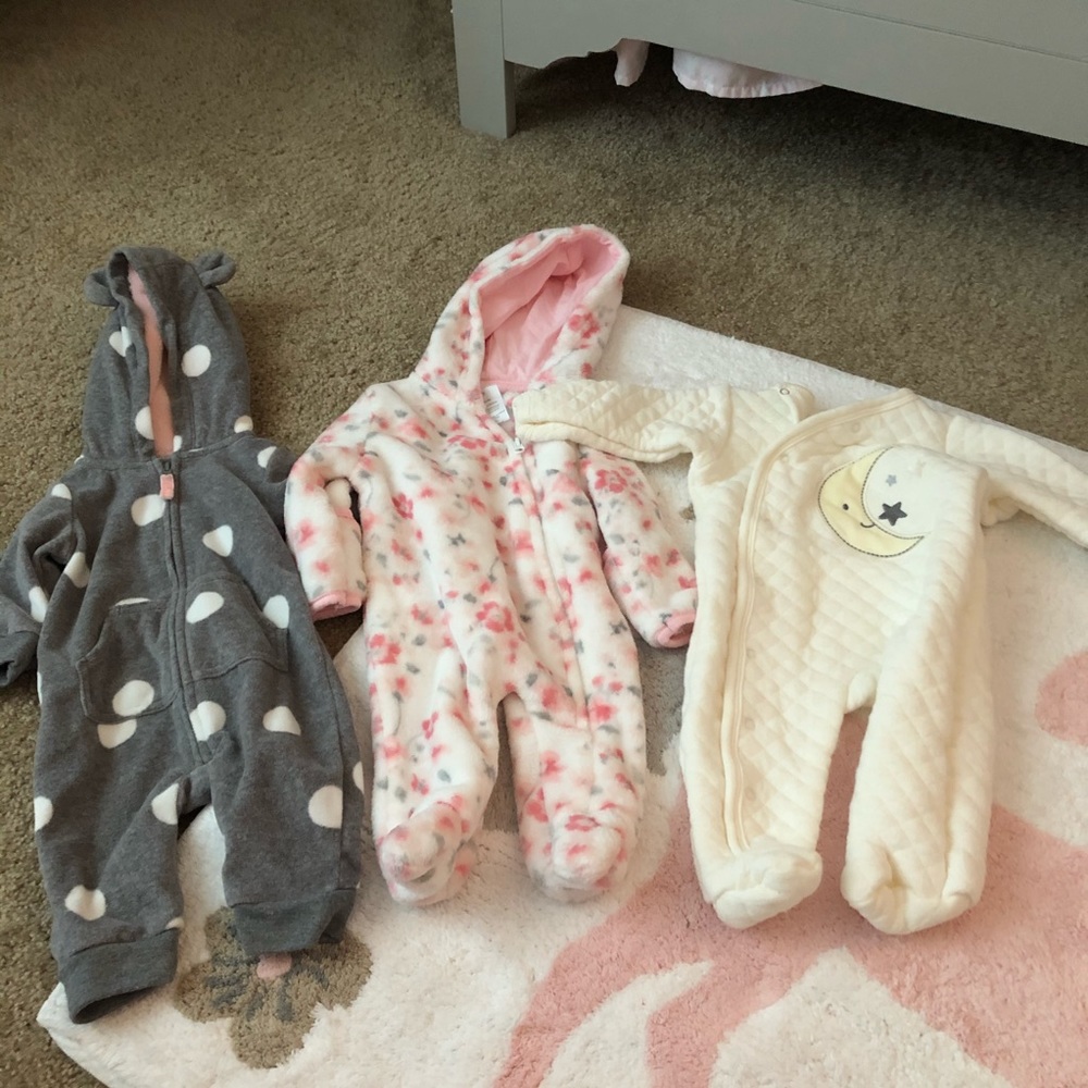 3 baby girl 3 month onesies.